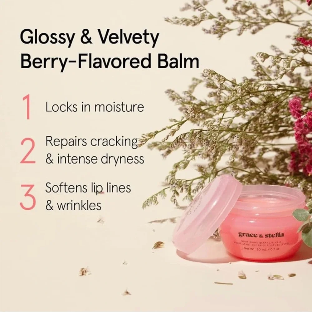 Grace & Stella Nourishing Berry Lip Mask - Pink